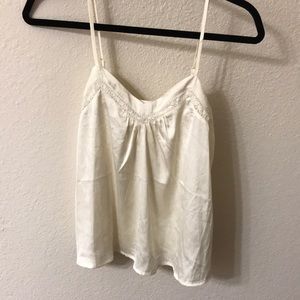 Silk cami with embroidery
